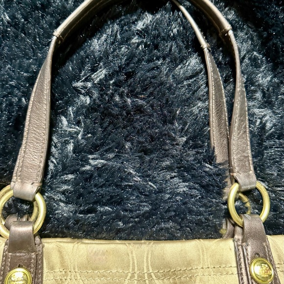Coach Mia Signature Outline Carryall Tan and Brown Shoulder Bag - Picture 3 of 7